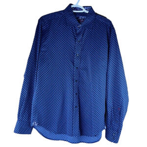 Robert Graham blue & white button down classic fit button down shirt